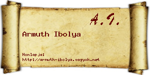 Armuth Ibolya névjegykártya