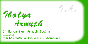 ibolya armuth business card